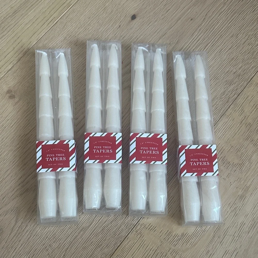 Tapers Cream Candles set of 8